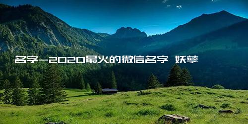 名字-2020最火的微信名字 妖孽